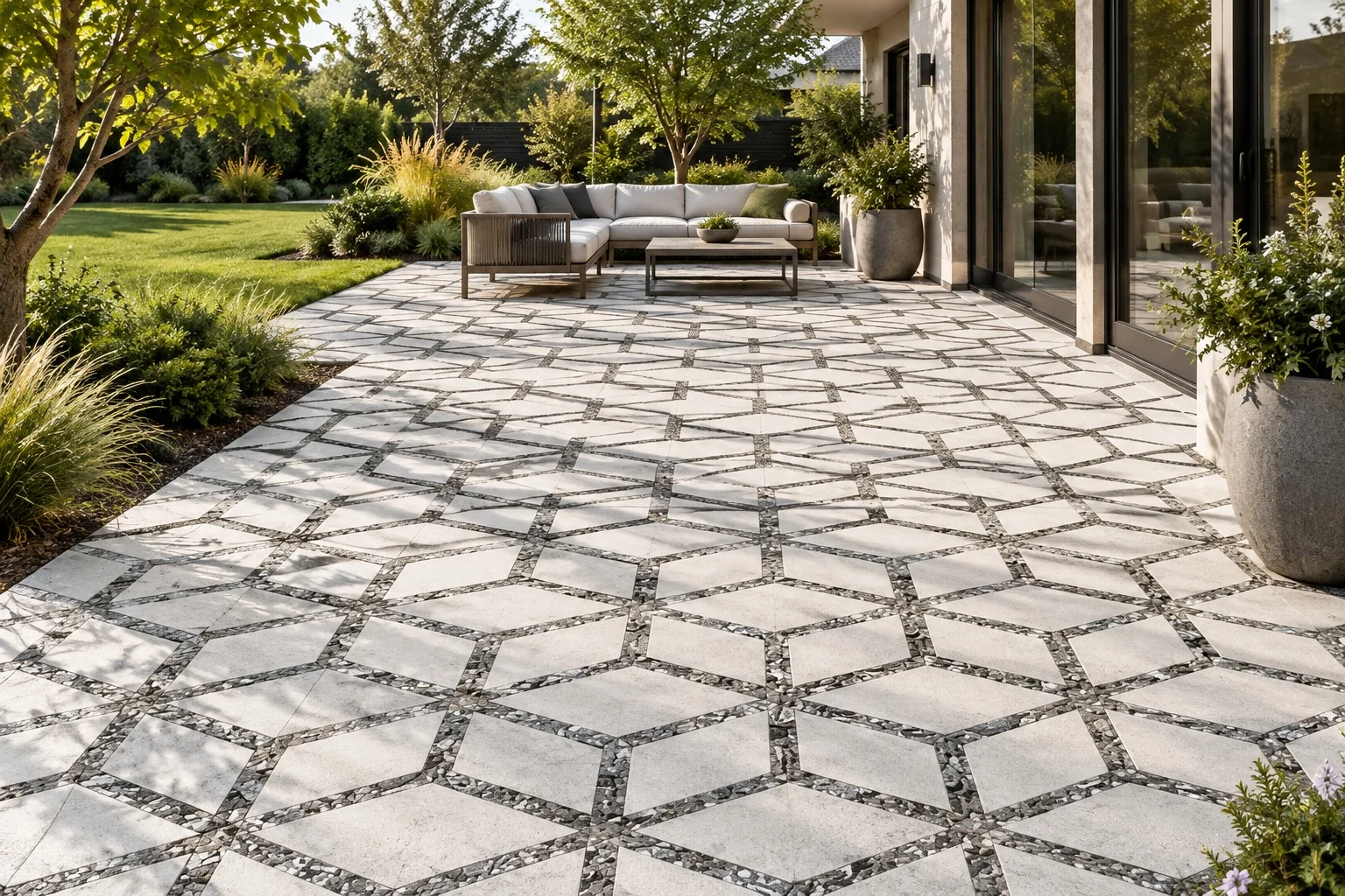 Decorative Graphic Concrete Terrace
