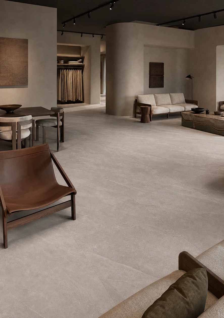 Era – Bruno porcelain tile in furniture showroom