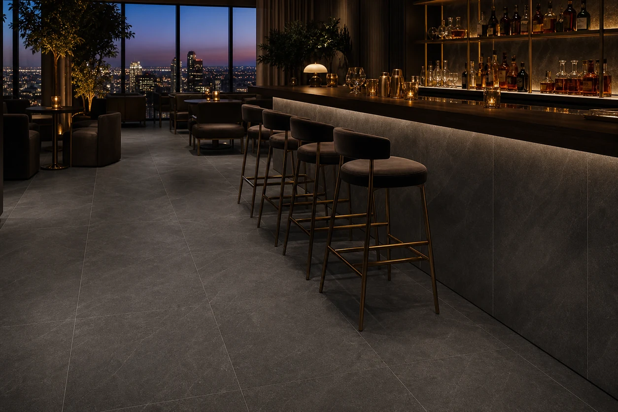 Era – Pepe porcelain tile in rooftop cocktail bar