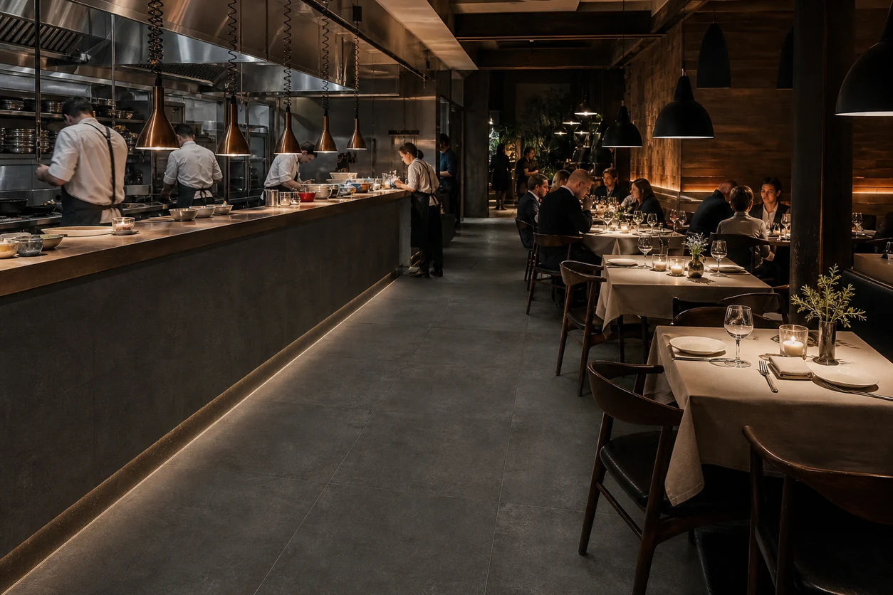 Manhattan – Harlem porcelain tile in chef’s restaurant
