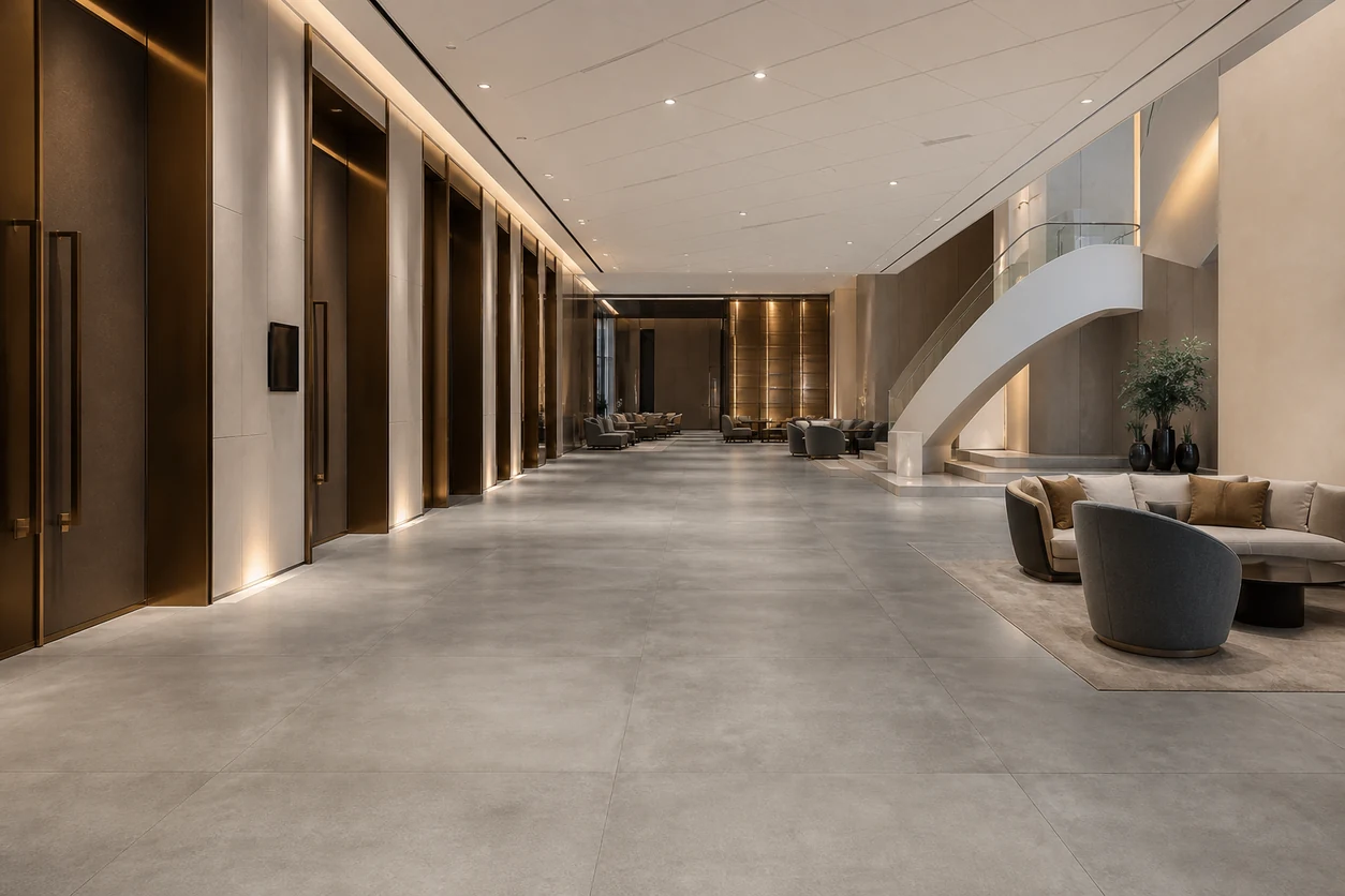 Manhattan – Queens porcelain tile in conference hotel foyer