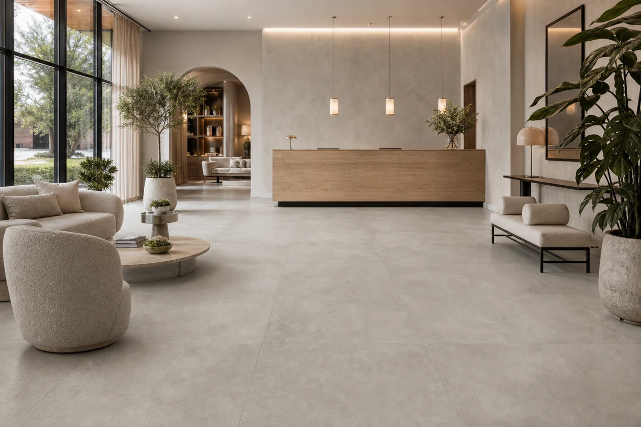 Manhattan – Soho porcelain tile in boutique hotel lobby