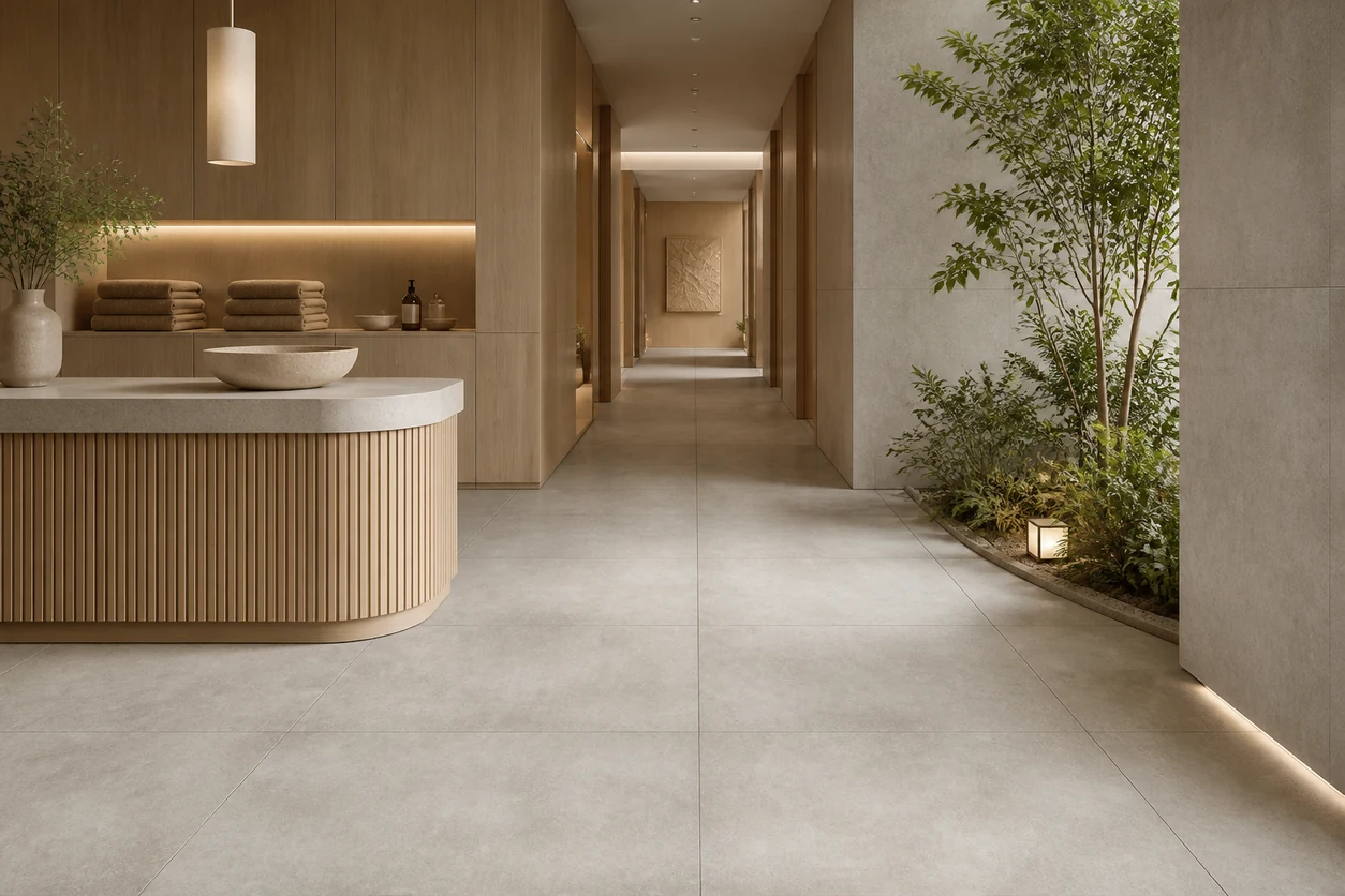 Manhattan – Soho porcelain tile in luxury wellness spa
