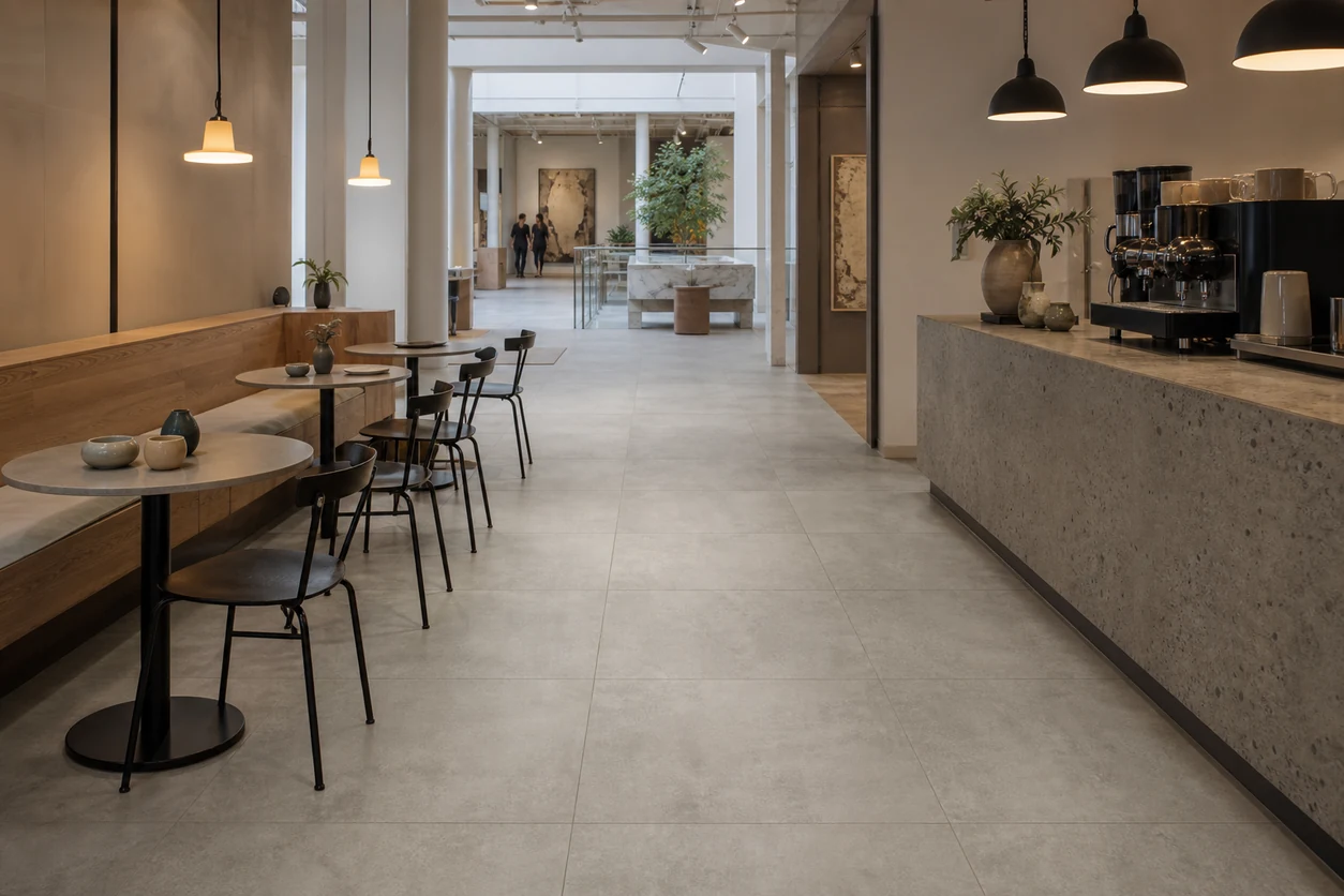 Manhattan – Soho porcelain tile in museum café