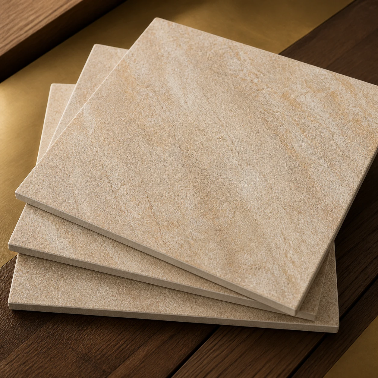 Petra – Oro porcelain tile material sample