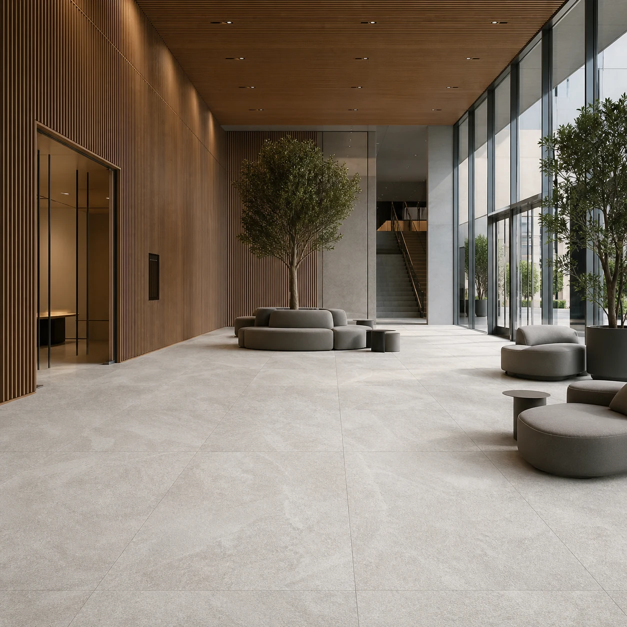 Petra – Perla porcelain tile in conference centre