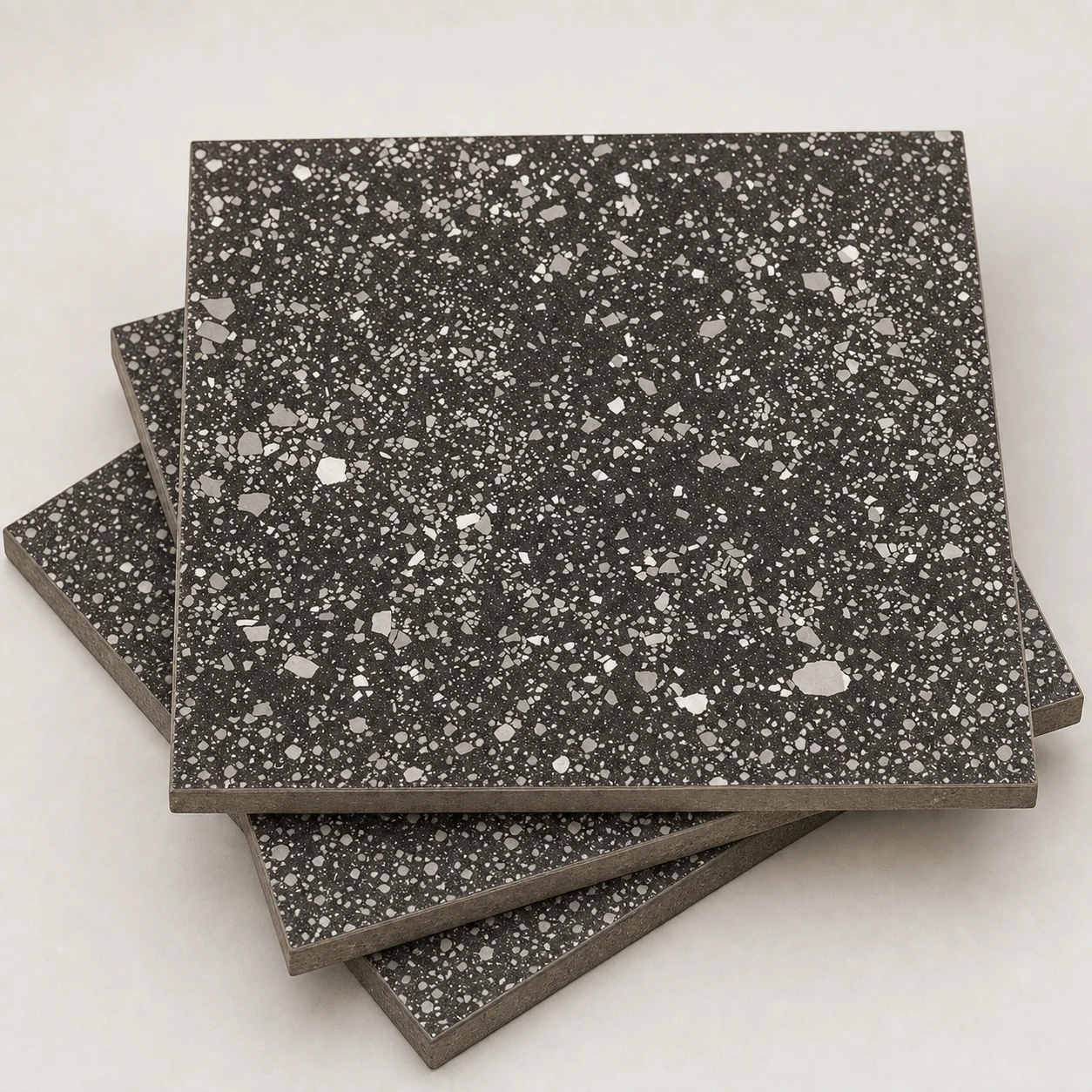 Terrazzotech – Tech Nero porcelain tile material sample