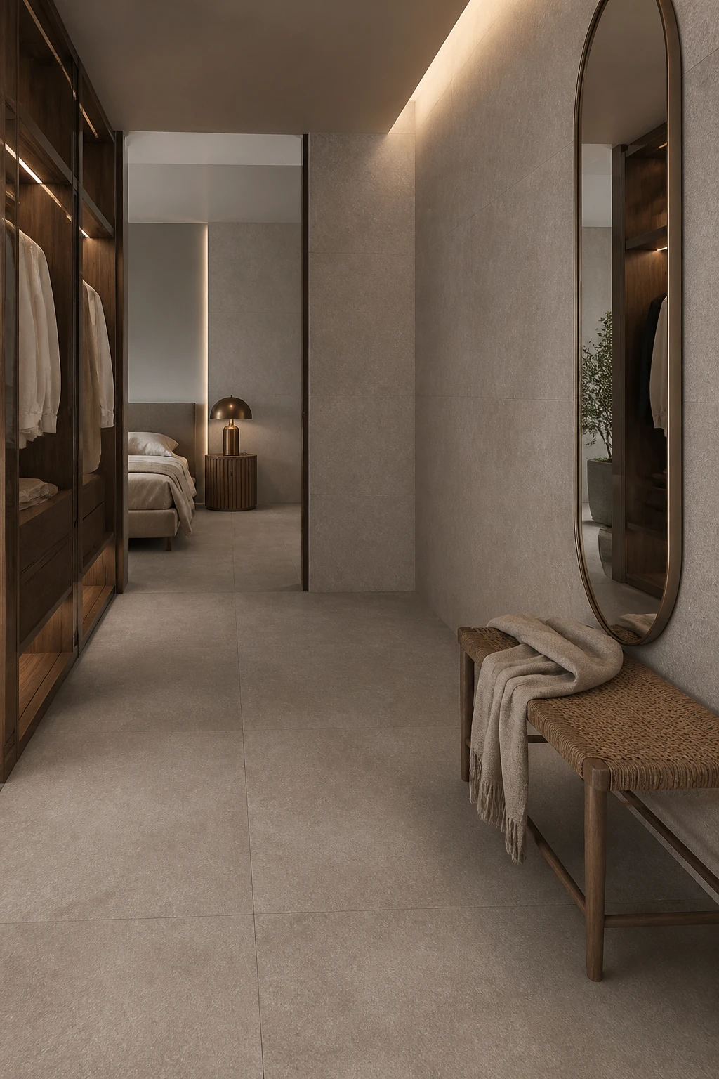 Lithos – Nero porcelain tile in rooftop cocktail lounge
