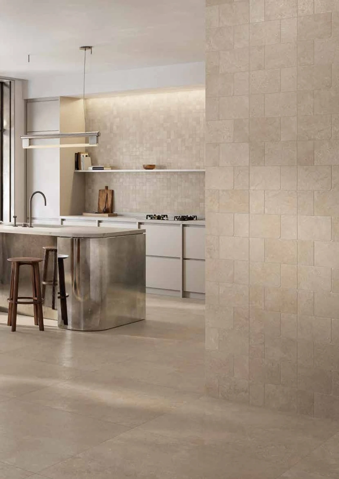 Lithos – Tortora porcelain tile in client reference interior