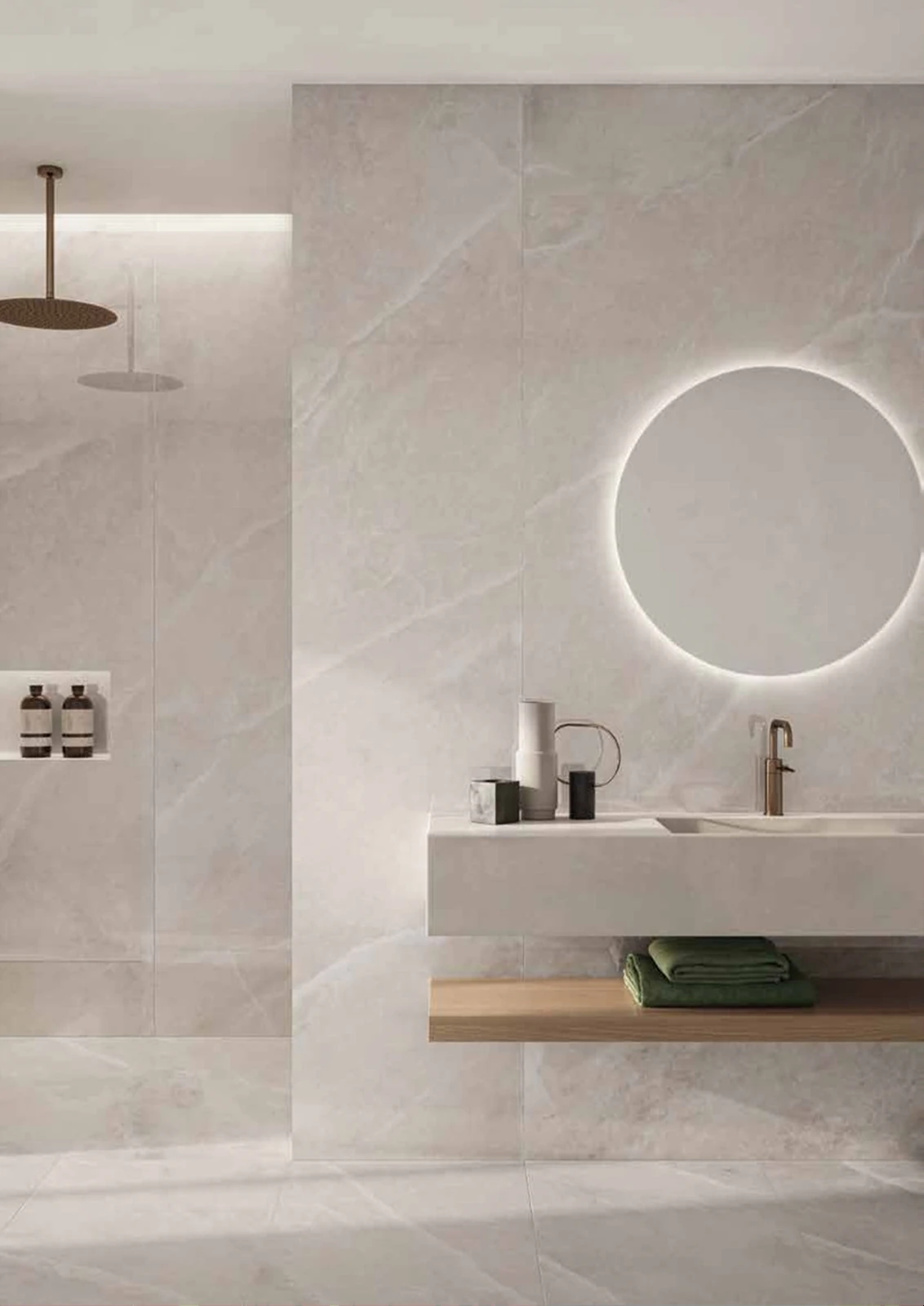Supreme – Sand porcelain tile in client reference interior